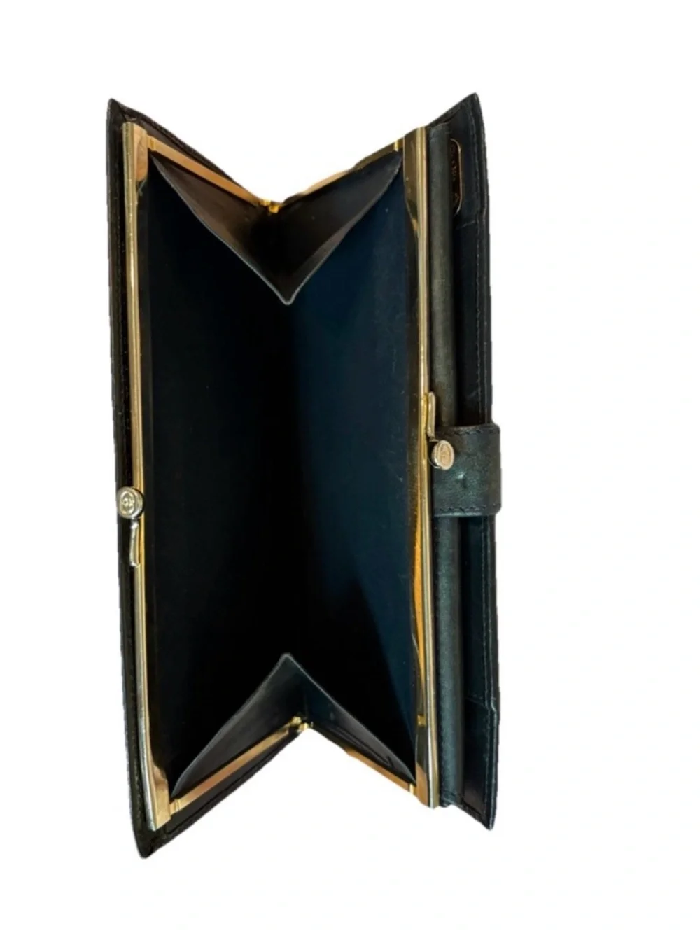 '80s Vintage Gucci Navy GG Long Monogram Clutch-Wallet - Picture 5 of 14